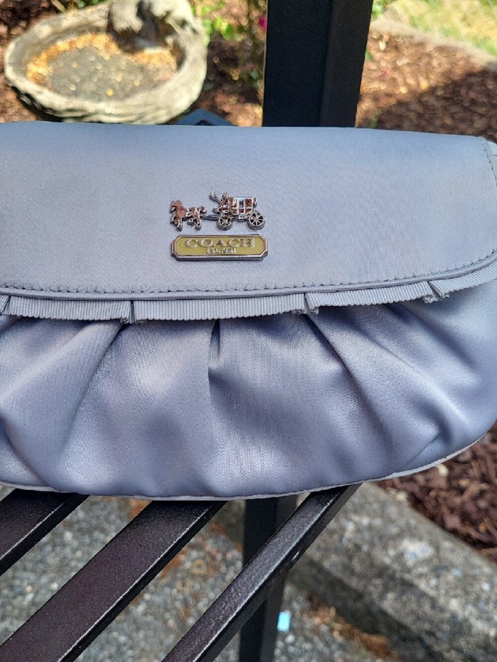Coach Lavender Gray Wristlet Clutch - Picture 6 of 12
